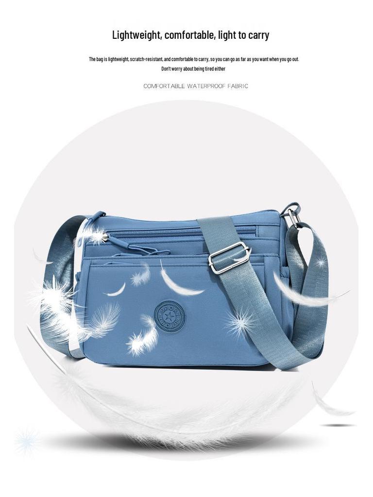 2026 Women's Multi-Pocket Oxford Shoulder Bag: Stylish, Layered, and Simple Crossbody for Casual Commuting