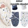 Cartoon Blanket Hat Set Cotton Infant Swaddle Blanket Newborn Photography Blanket  Infant Care