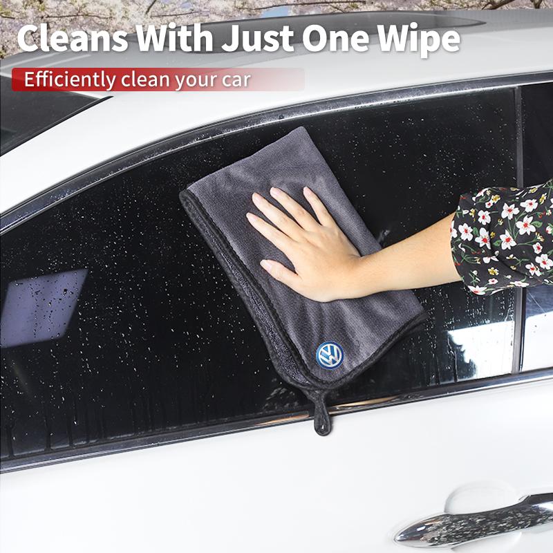 Car Wash Cleaning Cloth Stain And Water Resistance Convenient Storage For VW Golf GTI Polo Passat Scirocco Tiguan Jetta T-ROC BHR1