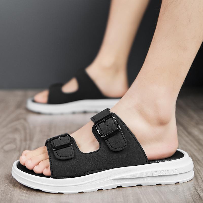 Fashion Summer Sandals Men Slippers Outdoor Beach Casual Shoes Zapatos De Hombre Indoor Durable Anti Slip Peep Toe New Flip Flop