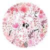 55pcs Sakura Pink Flower Stickers for Journals & DIY
