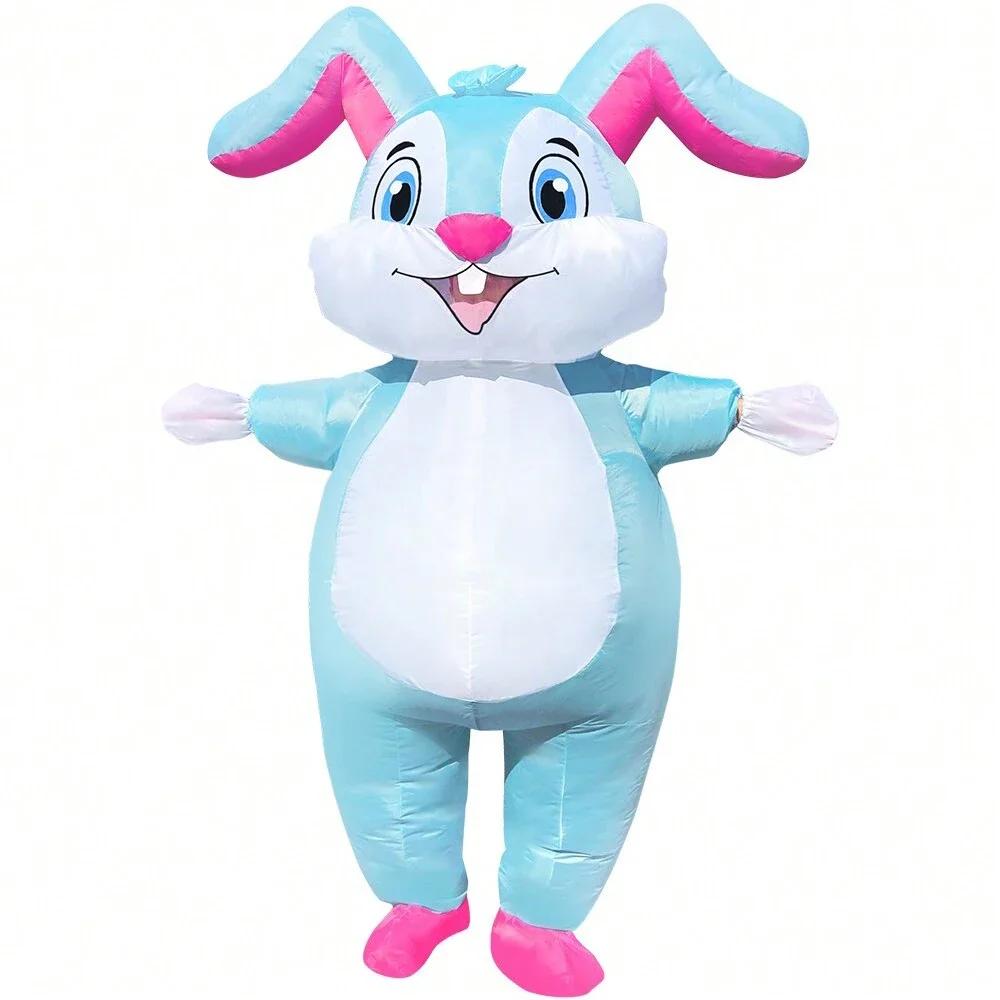 Easter Bunny Inflatable Costumes Anime Mascot Rabbit Fancy Halloween Christmas Cosplay Party Dress Suits for Adult