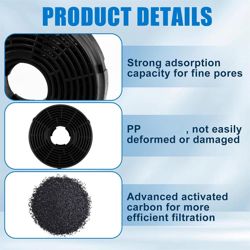 Set of 2 Extractor Hood Filter Kitchen Absorber Filter Extractor Hood Filter Suitable for Kitchen Ventilation Systems