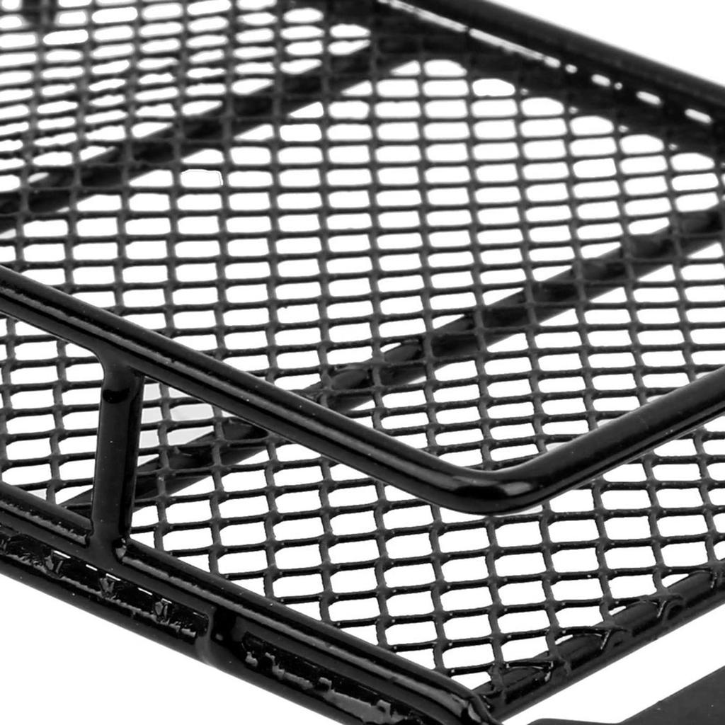 RC Roof Rack, Sturdy RC Luggage Carrier with Practical LEDs for Remote Control Cars (Black)