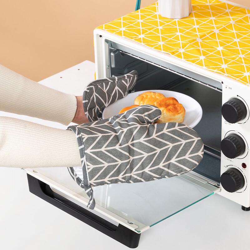 MDNG Cotton Linen Heat Resistant Oven Mitts & Pot Holders