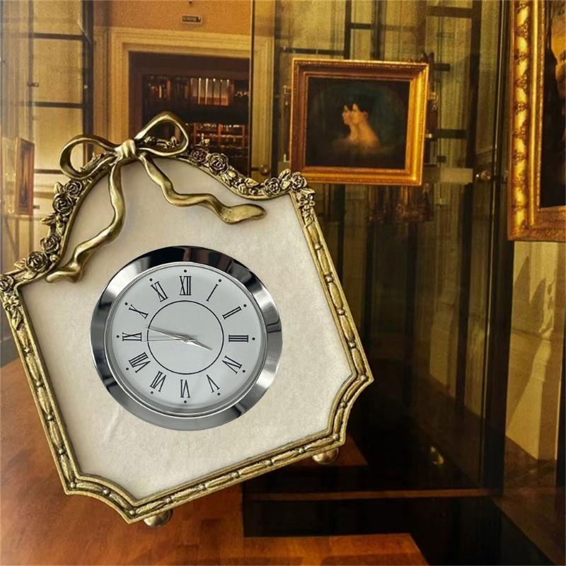 55MM Roman Silver Clock Head With Inlaid Craftsmanships Elegant Alloys For Home Office Store Decoration Corrosions Resistant