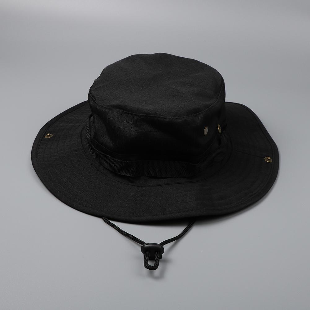 

Чоловічий камуфляжний капелюх тактичний US панама літній капелюх для полювання, походів, активного відпочинку, камуфляжна сонцезахисна кепка Black