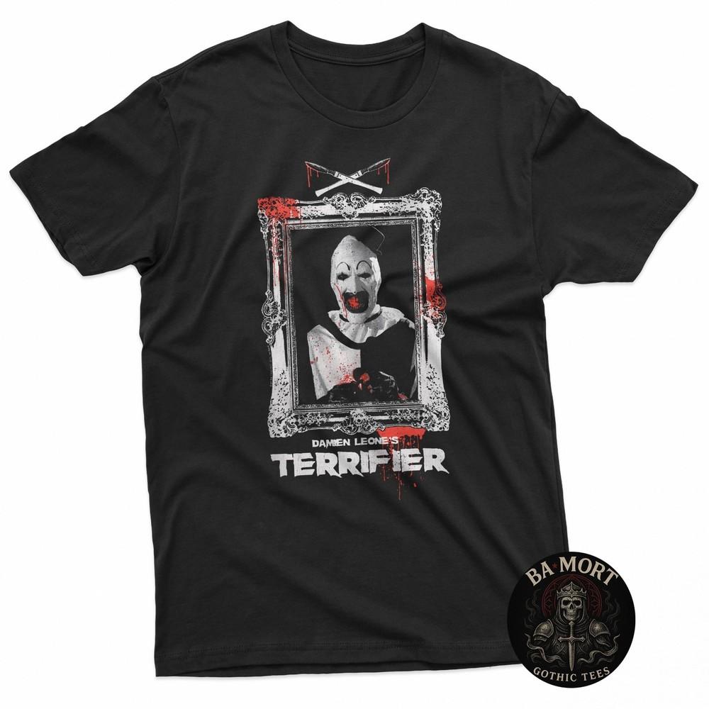 Terrifier Art The Clown Bloody Fancy Frame Horror Movie TShirt Unisex T-Shirt XXL
