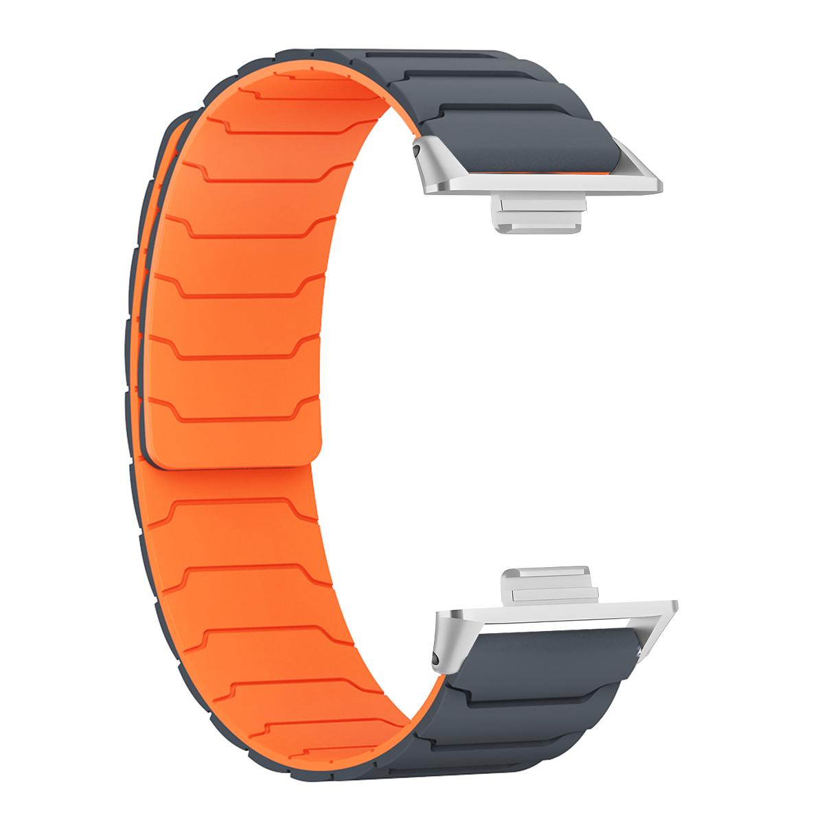 Магнитный силиконовый ремешок для Redmi Watch 6 5 Watch 4 Спортивный ремешок для Mi Band 9Pro 8Pro Браслет Дышащий Аксессуары for Redmi Watch 6 orange