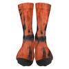 Unisex Breathable Mid-Calf Socks Halloween Patterned Comfortable Stretch Crew Socks Suitable for Daily Wear and Seasonal Use