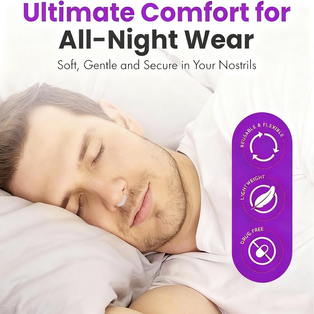 3 Tailles Clip Nasal Anti-Ronflement en Silicone Dilatateur Nasal Élastique pour un Meilleur Sommeil Flux d'Air Amélioré Voyage Utilisation à la Maison Confort