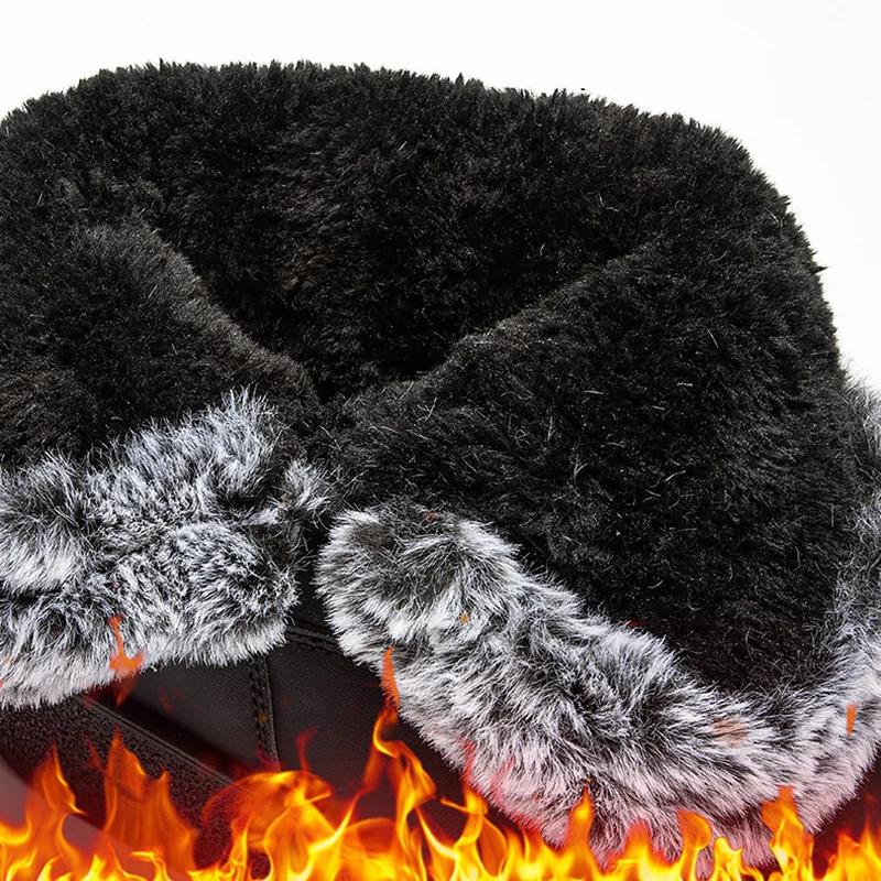 Warm Thick Plush Snow Boots Women Imitation Rabbit Fur Platform Ankle Boots Woman Waterproof Short Botas Mujer Plus Size 44