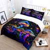 Colorful Glowing Mushrooms Fantasy Night Bedding Set For Kids Luxury Gift 3Pcs Digital Print Comforter Set Soft Comfortable