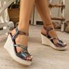 Fashion 2025 New Women Sandals Fashion Designer Casual Wedges Shoes Women Lightweight Beach Platform High Heels Sandals Women