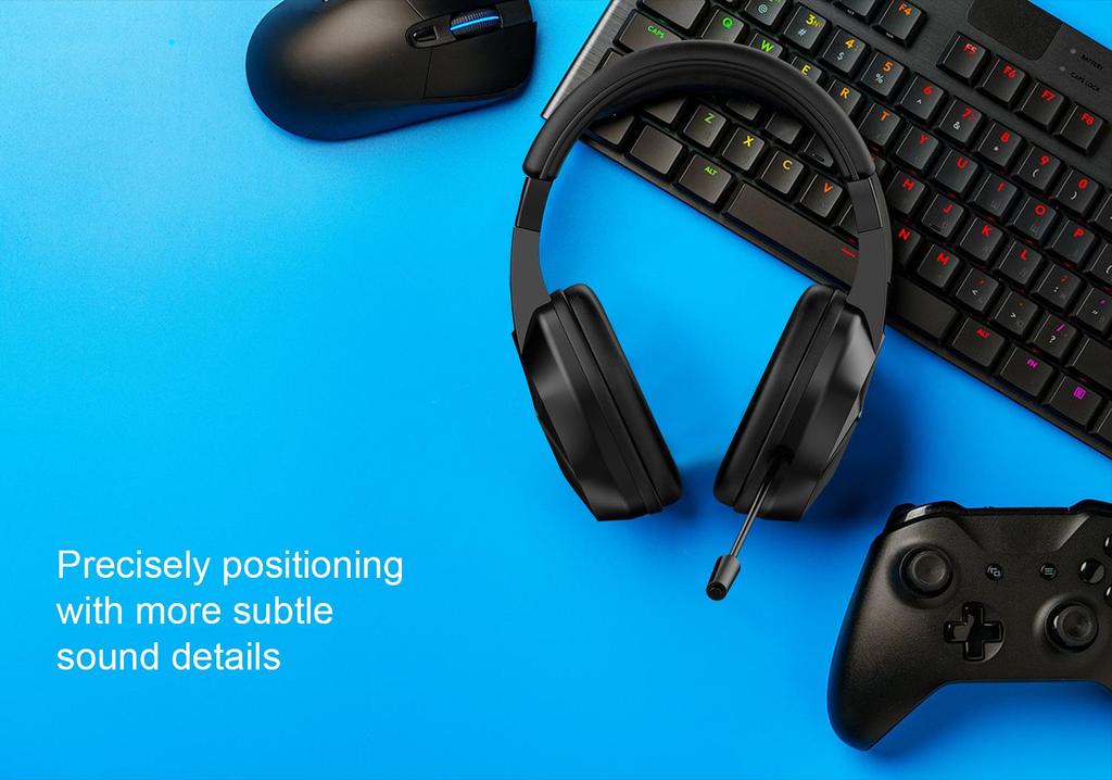 2.4G Bluetooth Luminous Gaming Headset with USB Wireless Transmitter - Low Latency Esports Audio.