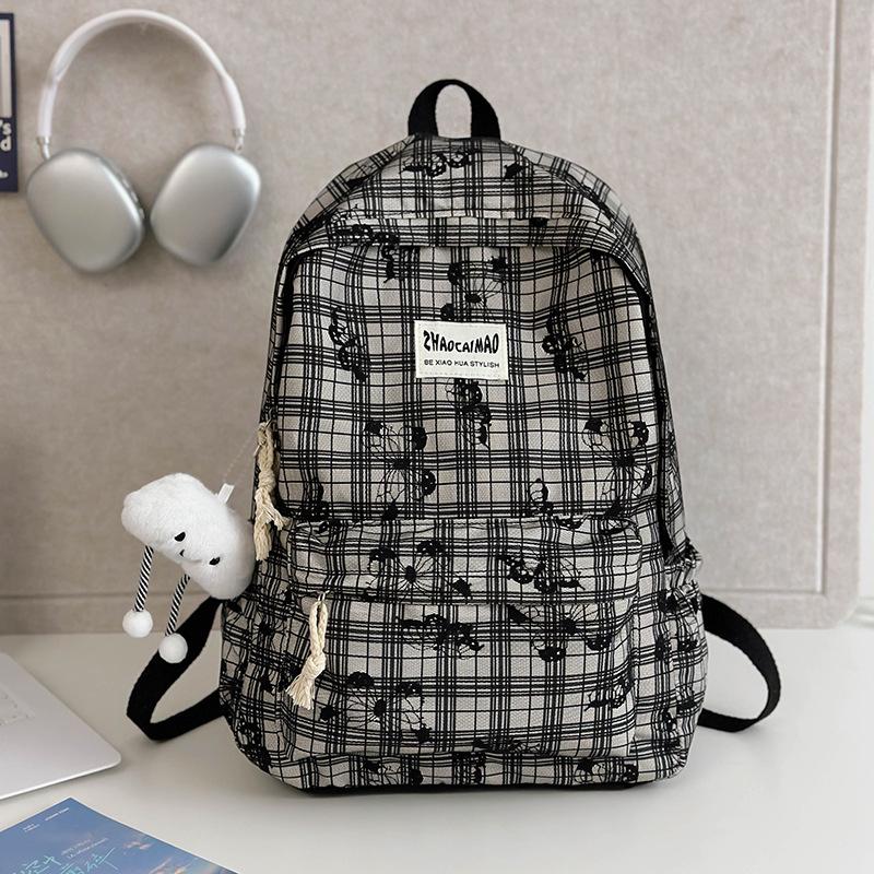 High-value schoolbag female college student small fresh floral backpack fashionable lightweight large-capacity high school travel backpack