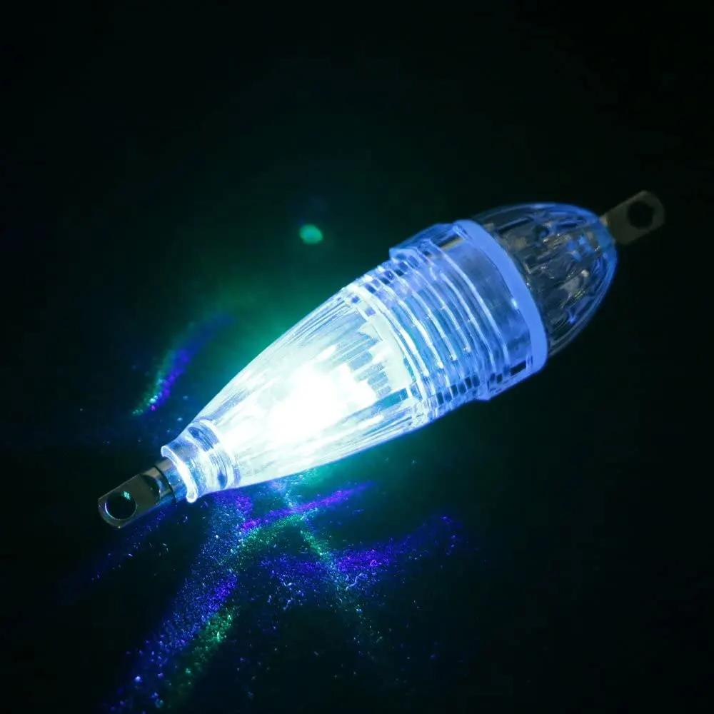 Mini LED Angellicht 6CM Wasserdicht Werkzeuge Köder Pose Lampe Nacht Salzwasser Für Angelartikel Tiefe Köder Blitz Boot Weiß Falsch