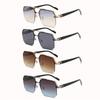 Vintage Square Sunglasses Woman Classic Retro Gradient Mirror Frameless Sun Glasses Female Fashion Rimless
