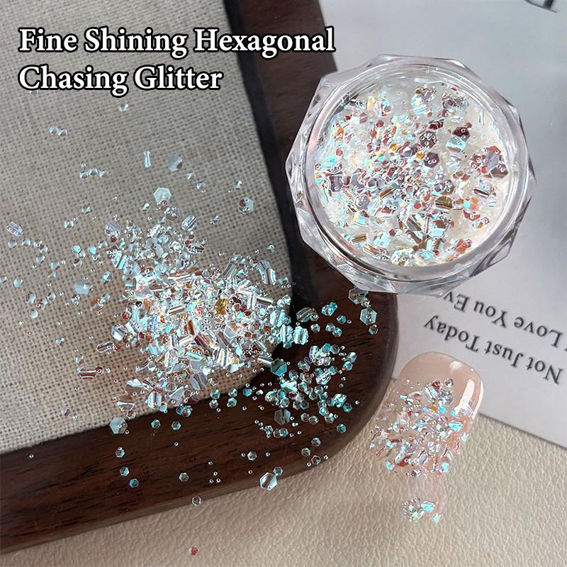 

1Box Mini Sparkling Nail Glitter Sparkling Nail Decoration Nail Salon Design Accessories DIY Nail Art Design разноцветный