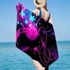 Serviette de Plage Casque Ondes Musicales, Microfibre Super Douce, Cadeau pour Elle/Lui, Anniversaire, pour Piscine, Plage, Voyage, Décoration d'Intérieur Cadeaux pour Fans