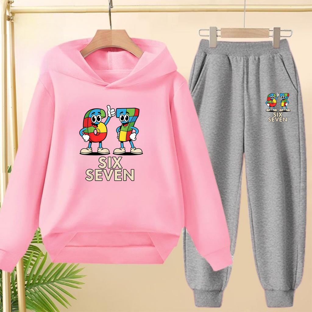 Set Autunnali e Invernali per Bambini e Bambine dai 3 ai 12 Anni, 67 Felpe Sportive Cartoni Animati, Pantaloni Lunghi e Affascinanti Pullover con Cappuccio