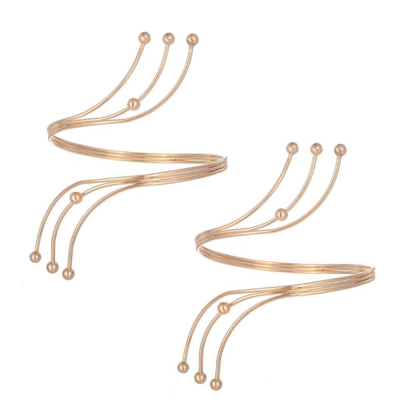 Adjustable Metal Open Bangle Bracelet For Women Fashionable Upper Arm Bracelet Arm Jewelry for Evening Party Banquet