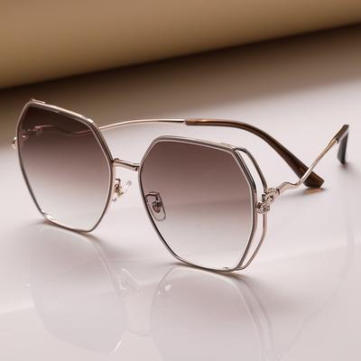 Polarized Sunglasses Women'S Metal Large Frame Sunglasses Women'S Glasses