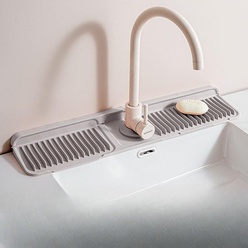 Upgraded Button Silicone Faucet Drain Pad, Kitchen Sink Storage Pad, Washbasin Leak-proof and Anti-slip Pad