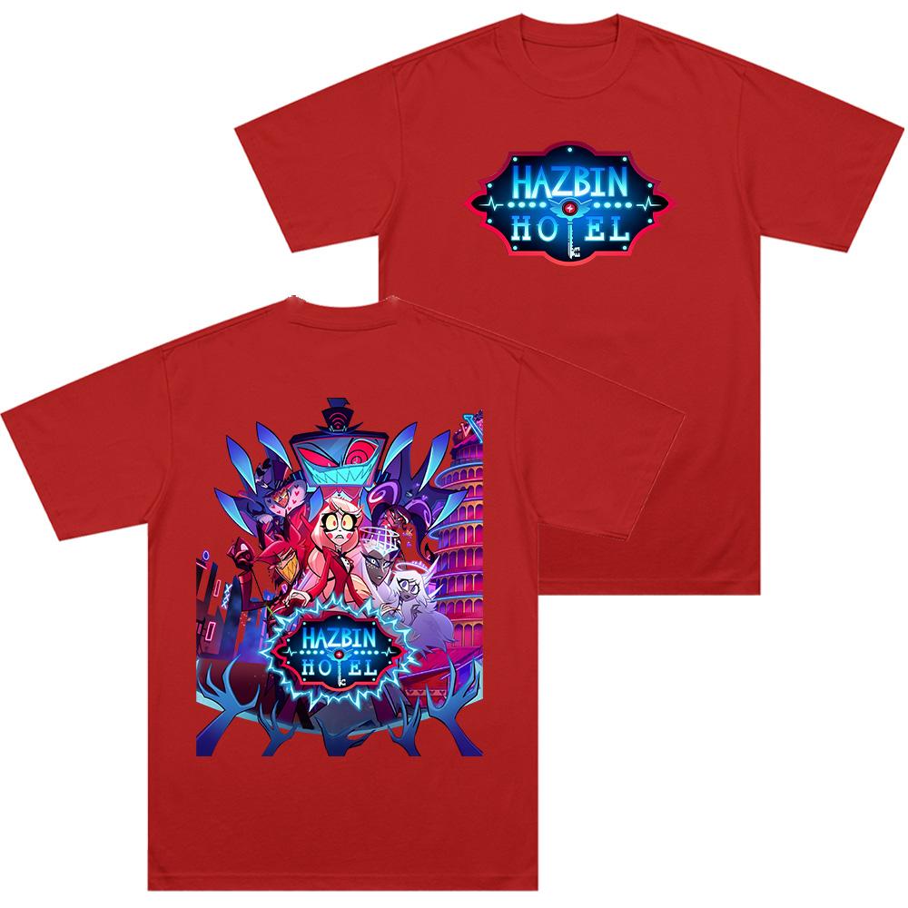 

HazbinHotel 2 Unisexs Tshirt Fashion New Graphic T Shirts Women Unisex Cotton High Quality Clothes Summer Casual Short Sleeve Tees S