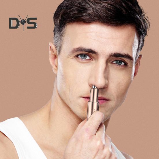 Nose Hair Trimmer Painless Trimming Rounded Blade Head Hair-Cleaning Travel USB Charging Dual Edge Blade Stainless Steel Nose Hair Removal for Men