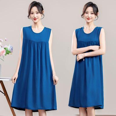 Womens Comfortable Night Dress Cotton Silk Nightwear Summer Loose Sleepshirt Plus Size Pajamas Lounge Wear