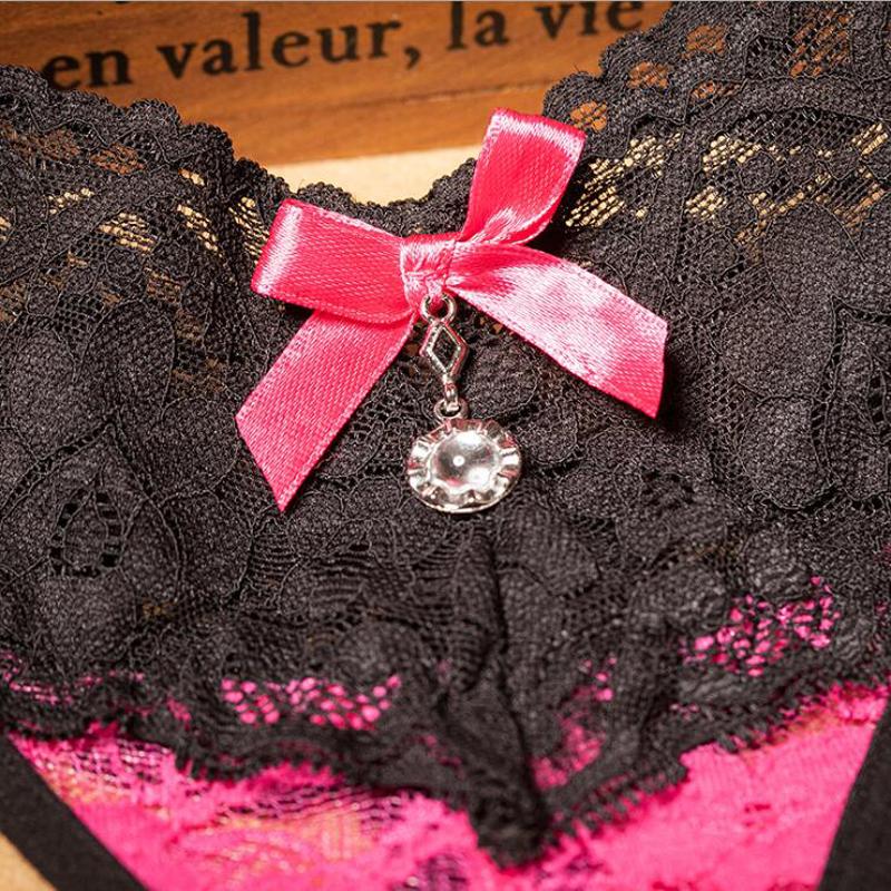 Erotic Panties Sexy Women Underwear Brazilian Girls Lace Bikini Seamless Ultra Low Waist Seamless Bow Female Thongs