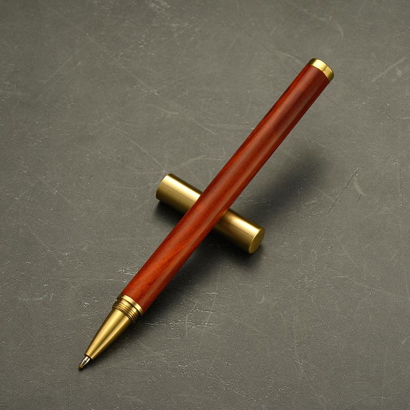 Business Minimalist Design Metal and Wood Material Signature Pens, Business Office Ballpoint Pens