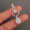 Rainbow Moonstone Gemstone 925 Sterling Silver Jewelry Handmade Pendant 1.80" PP-10-23