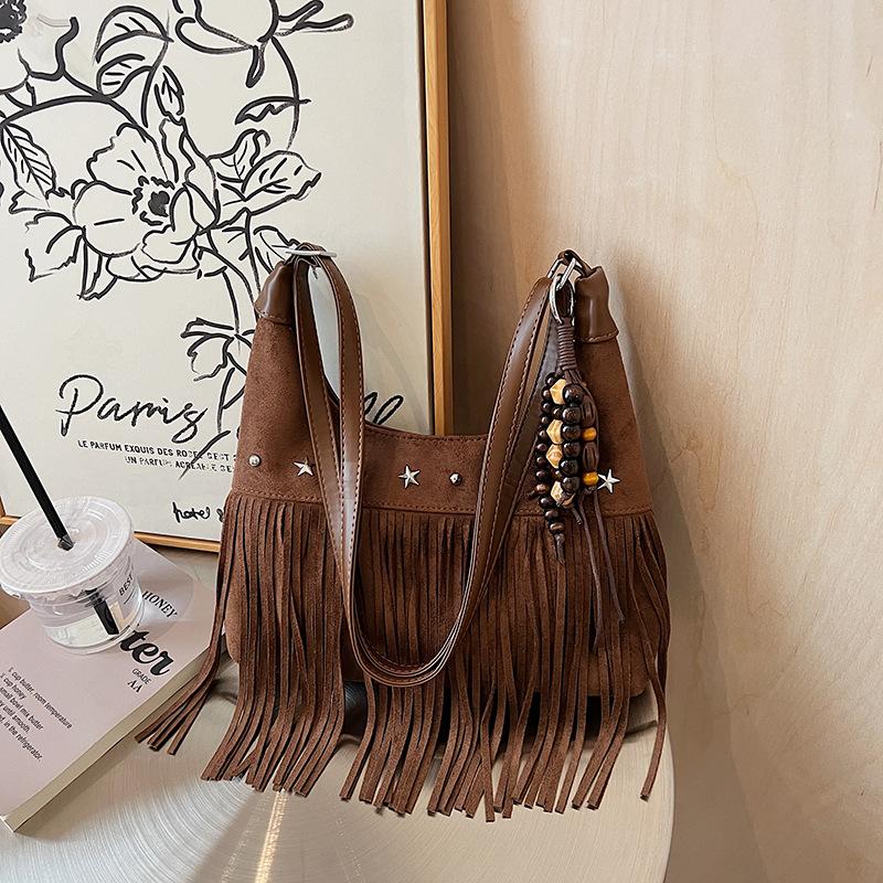 Fashionable and Trendy Retro Fringed Bag, Casual and Stylish Single-shoulder Crossbody Bag