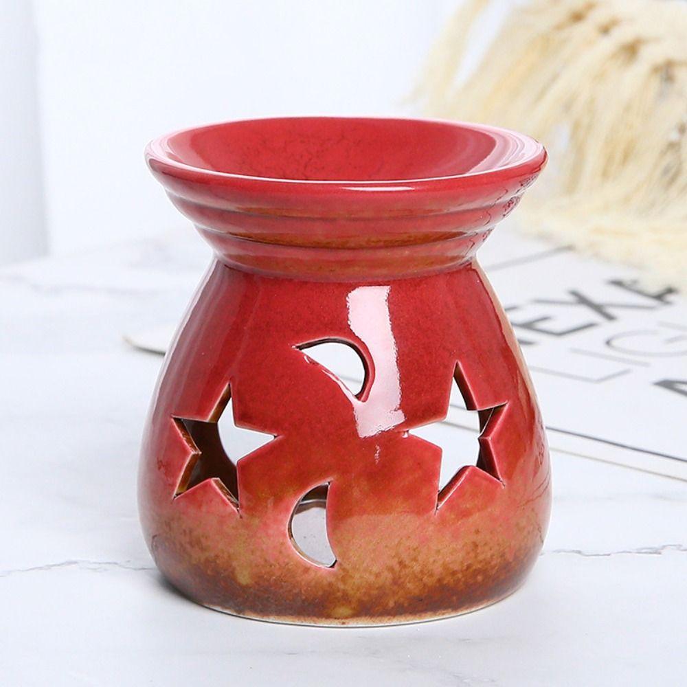 Durable Candle Essential Oil Burner Colorful Aroma Candle Holder Star Moon Incense Burner  Tealight