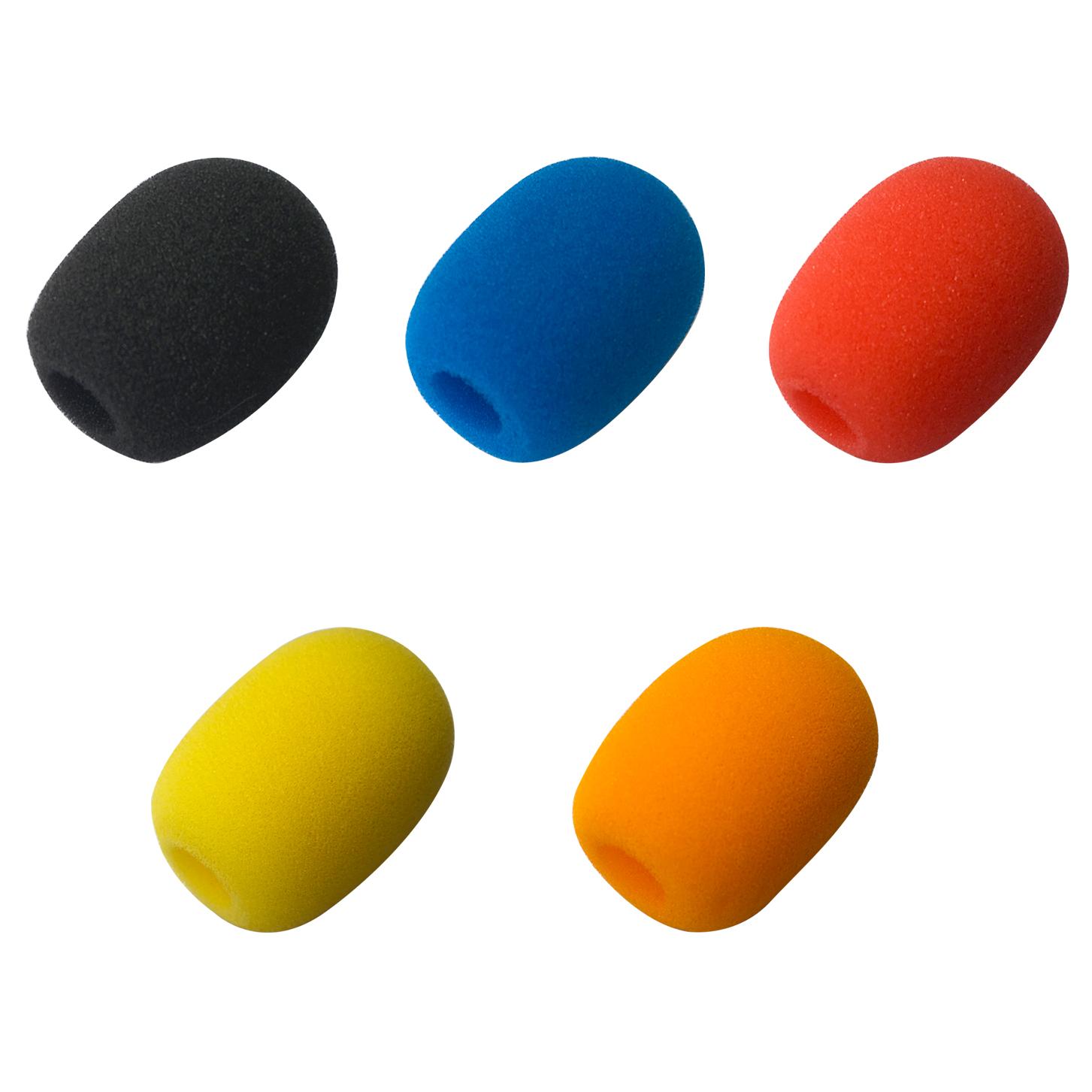 

5 шт., микрофон для конференции, поролоновая губка для ветрового стекла, чехол для студийного оборудования, внутренний диаметр:1,3 см*3,6 см (около 0,5 х 1,4 ) разноцветный