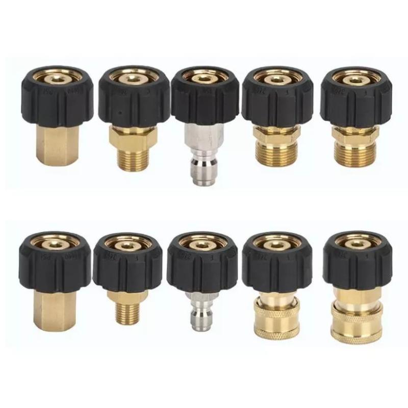 1Pcs Spray Sprinkler Quick Connector, Quick Release M22-14Mm/15Mm To 3/8 And 1/4 Inch Pressure Washer Adapter,