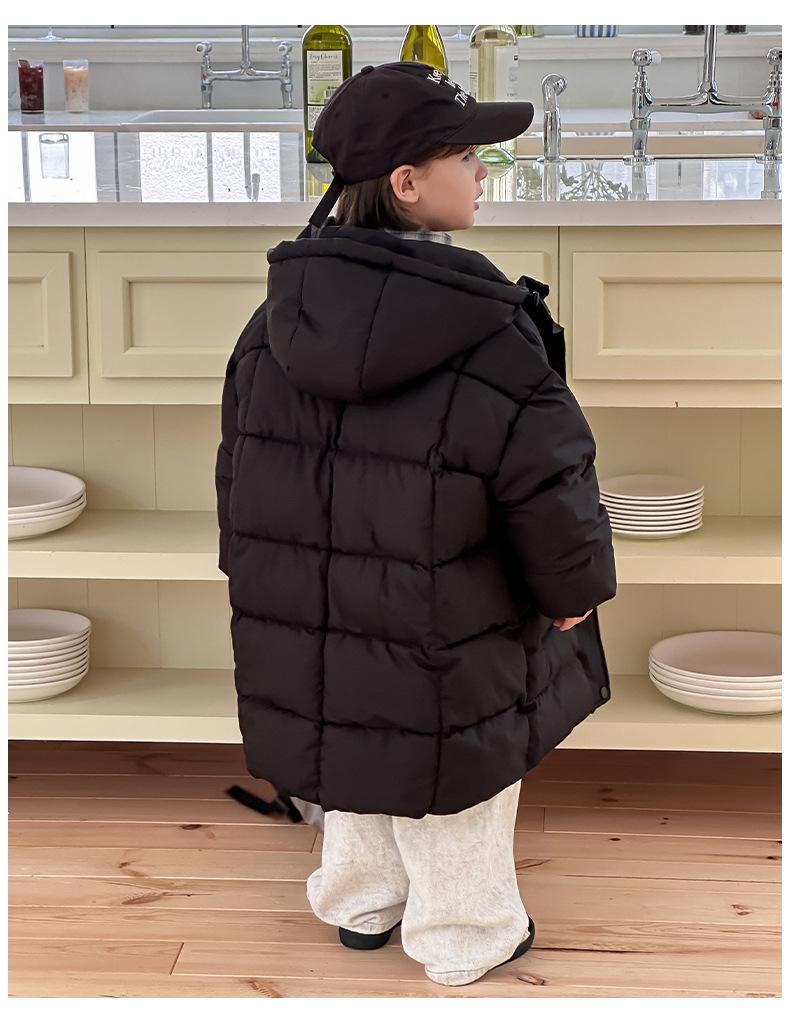 Kinder Winter 2025 Mittellanger Daunenmantel - Dicke, warme Baumwolljacke für Jungen und Mädchen