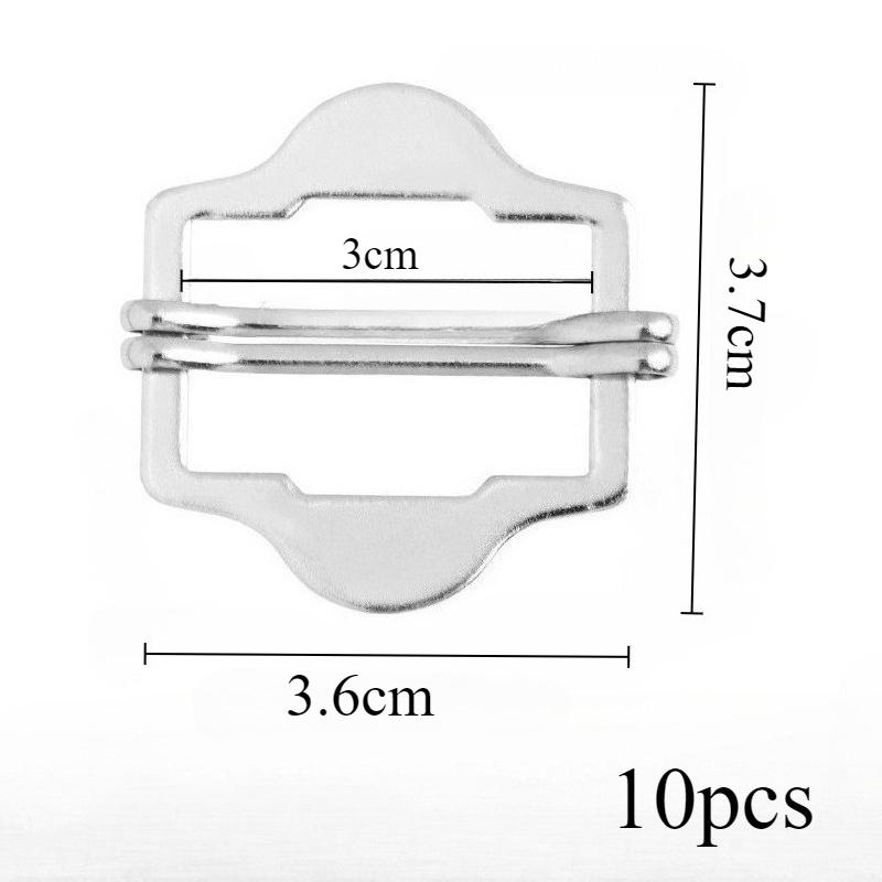 10pcs Adjustable Metal Button DIY Apron Shoulder Straps Clothing Decorative Accessories