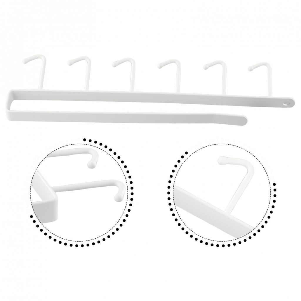 Under Cabinet Storage Rack Wardrobe White Cup Organizer