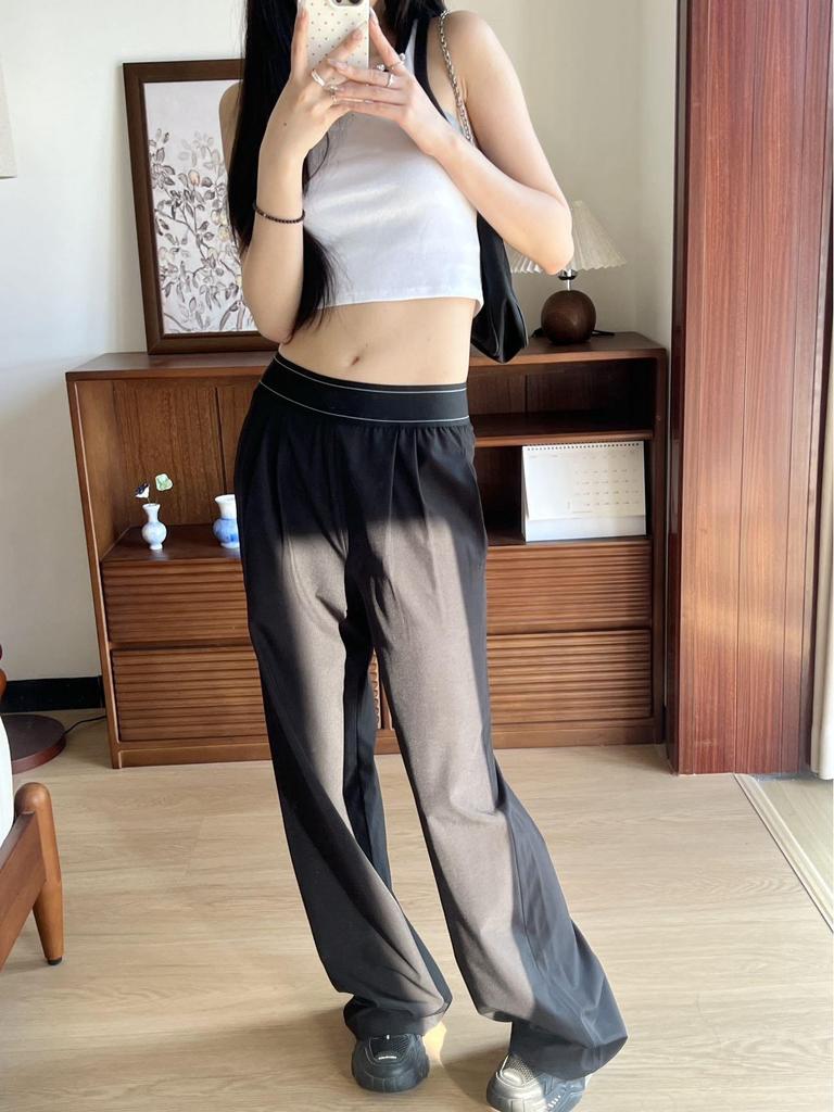 ALO Damen Sommer-Yogahose mit hoher Taille und weitem Bein - Dehnbar, Locker, Vielseitige Fitnessbekleidung