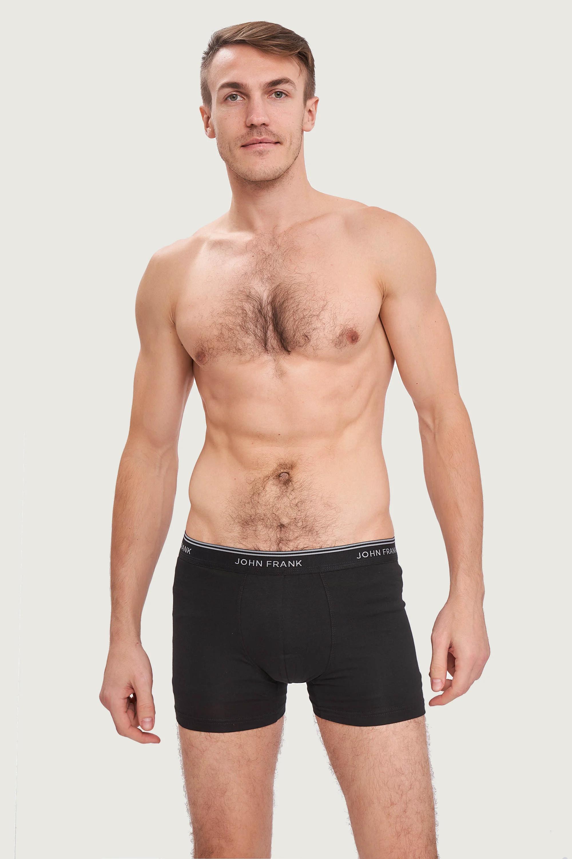 

Боксери труси, 3 штуки John Frank (90602) 54(2XL) прозорий колір чорний