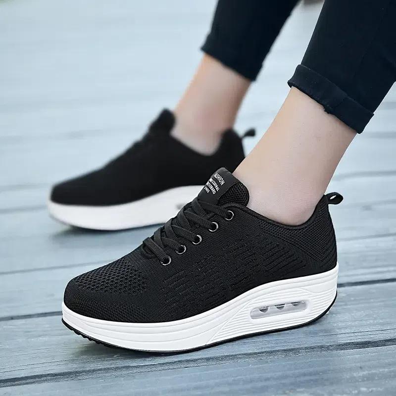 Platform Sport Shoe Tenis Zapatillas Footwear Sneakers Womens Black Shoes for Women Air Casual Chunky Woman Trendy Vulcanized Sh