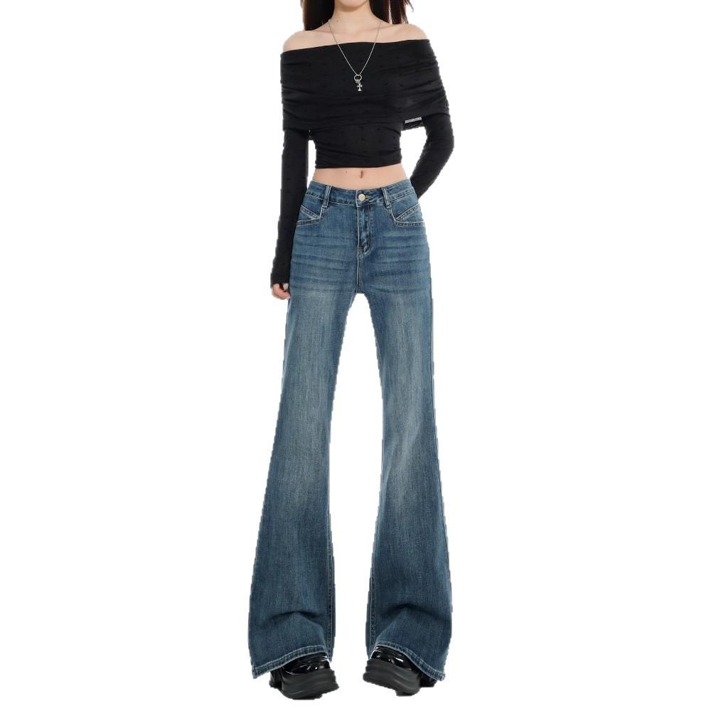 2025 Women's High-Waisted Retro Micro-Flare Stretch Jeans – Non-Clingy, Flattering Bell Bottoms