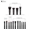 DUcare 15PCS Make Up Brushes Set with Brush Clean Box Eyeshadow MakeUp Brushes Set Natural Goat Hair Cosmetics Brush Set