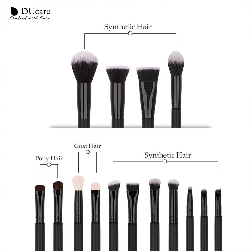 DUcare 15PCS Make Up Brushes Set with Brush Clean Box Eyeshadow MakeUp Brushes Set Natural Goat Hair Cosmetics Brush Set