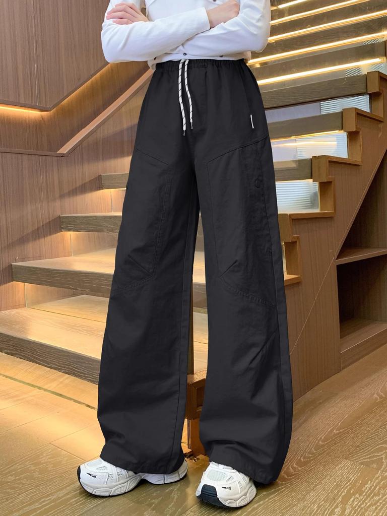 Girls' Korean Style Streetwear Cargo Pants - Spring/Autumn 2025 for Middle School