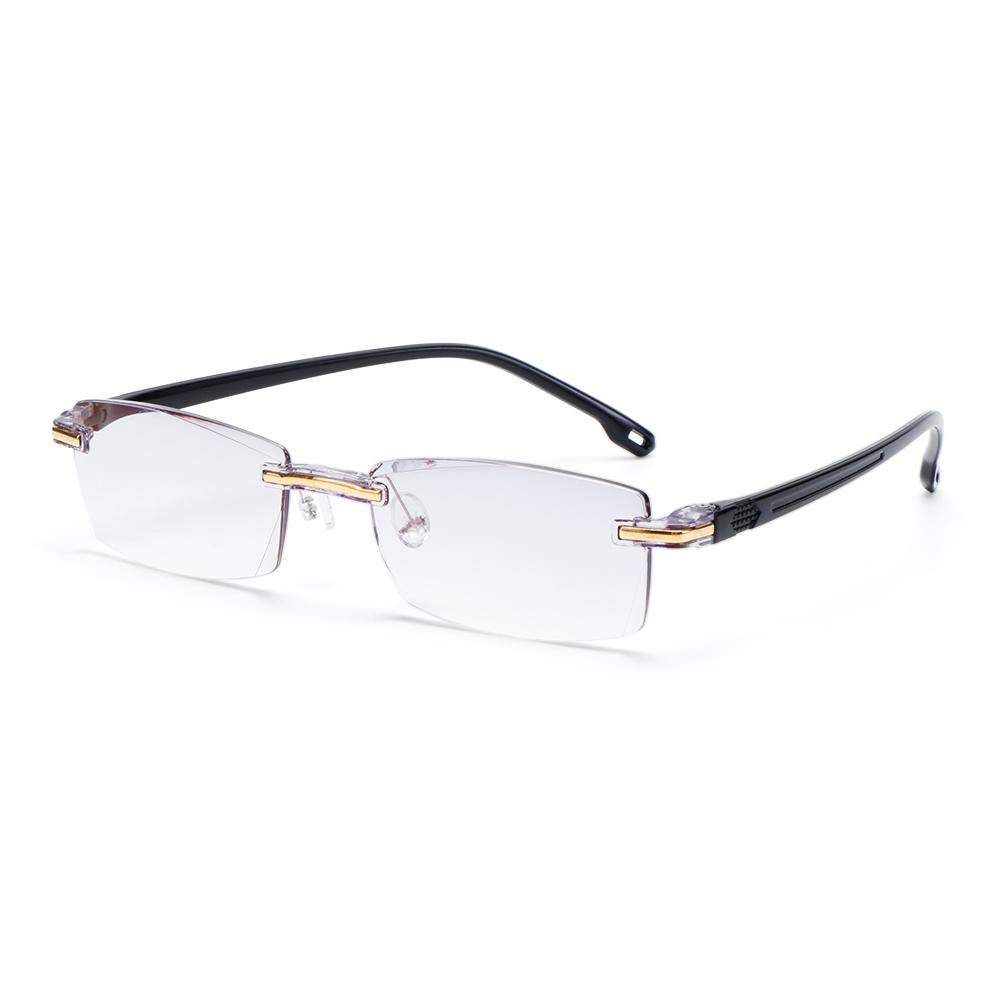 Unisex Readers Eyewear Computer Gaming Goggles Rimless Reading Glasses Radiation Protection Presbyopia Glasses Anti Blue Light
