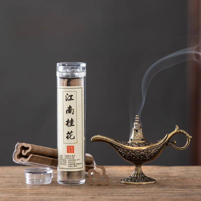 Aladdin's Magic Lamp Incense Burner Alloy Plate Incense Burner Agarwood Sandalwood Tent Incense Tea Ceremony Ornaments